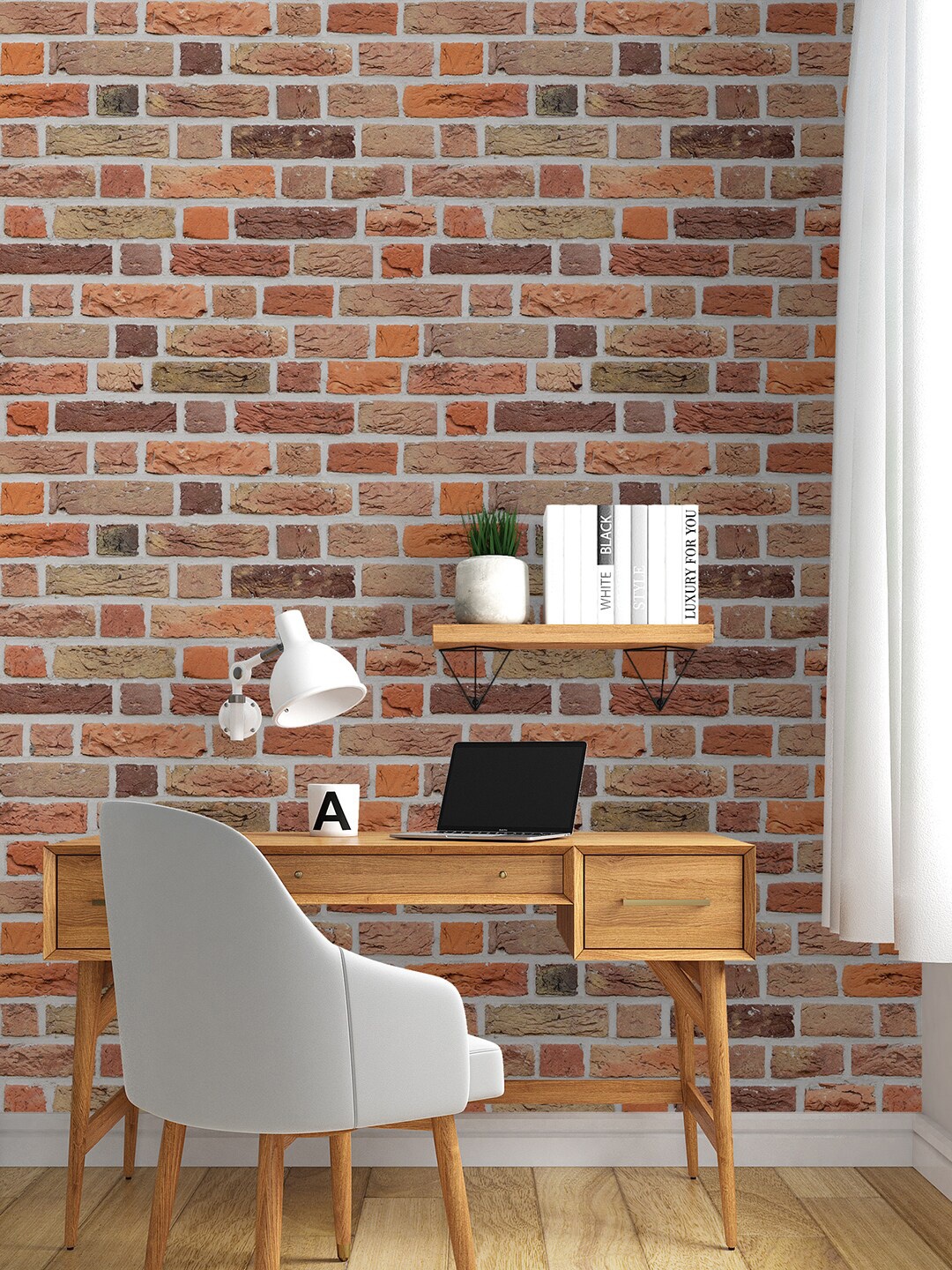 

PAPER PLANE DESIGN Beige & Red Printed Waterproof Wallpaper