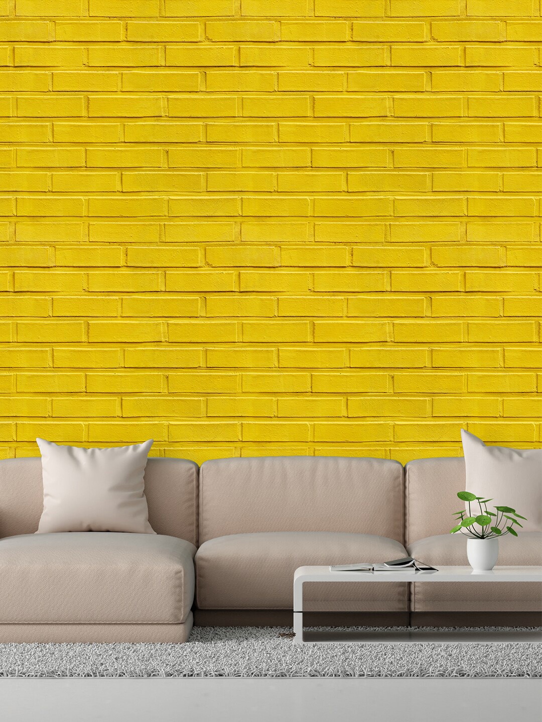 

PAPER PLANE DESIGN Yellow Textured Waterproof Wallpaper