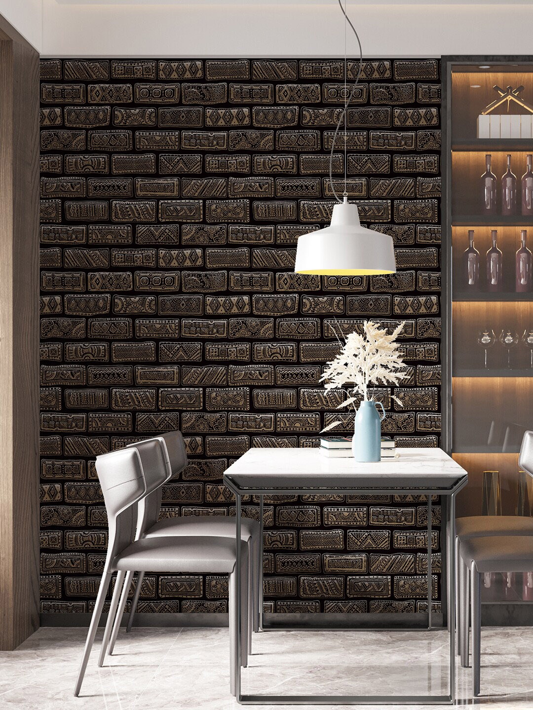 

PAPER PLANE DESIGN Black Printed Waterproof Wallpaper