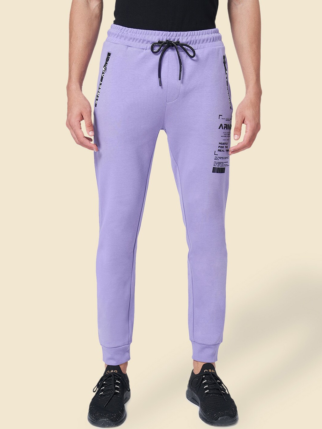 

Street Armor by Pantaloons Men Typography Printed Joggers, Lavender