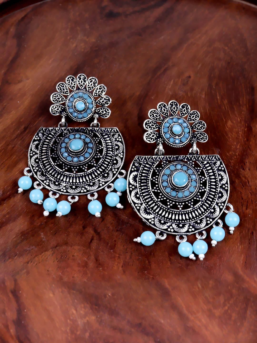 

Krelin Traditional Ethnic Classic Drop Earrings, Blue