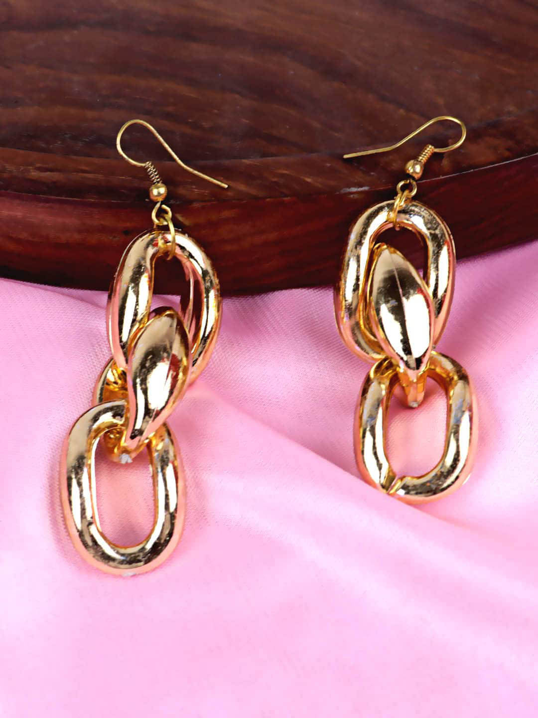 

Krelin Vintage Lightweight Contemporary Drop Earrings, Gold
