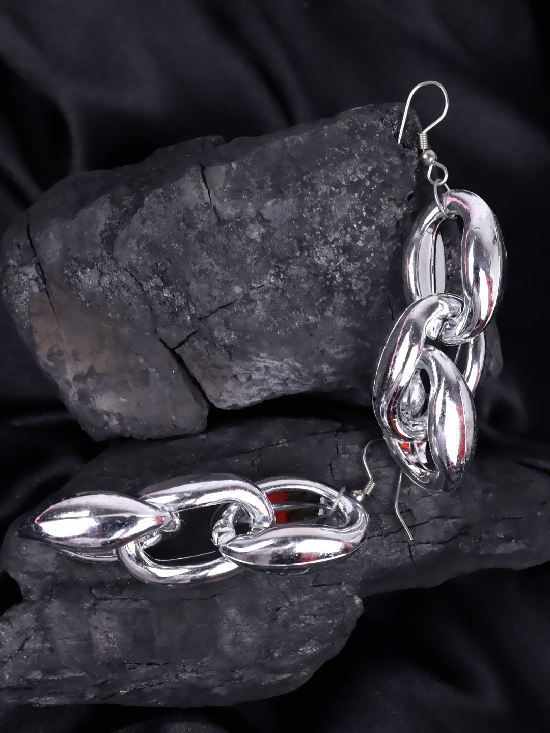 

Krelin Lightweight Contemporary Drop Earrings, Silver