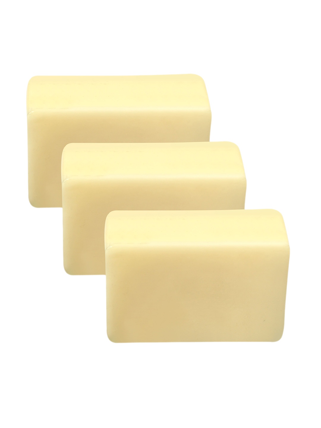 

Roohbelle Set Of 3 Nourishing Triple Butter Organic Natural Bathing Bar Soap - 125g Each, Cream