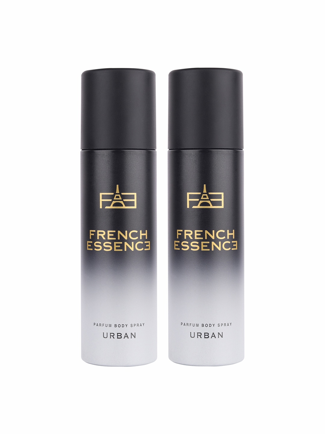 

FRENCH ESSENCE Men Set of 2 Urban Long Lasting No Gas Deodorant Body Spray-120ml Each, Black