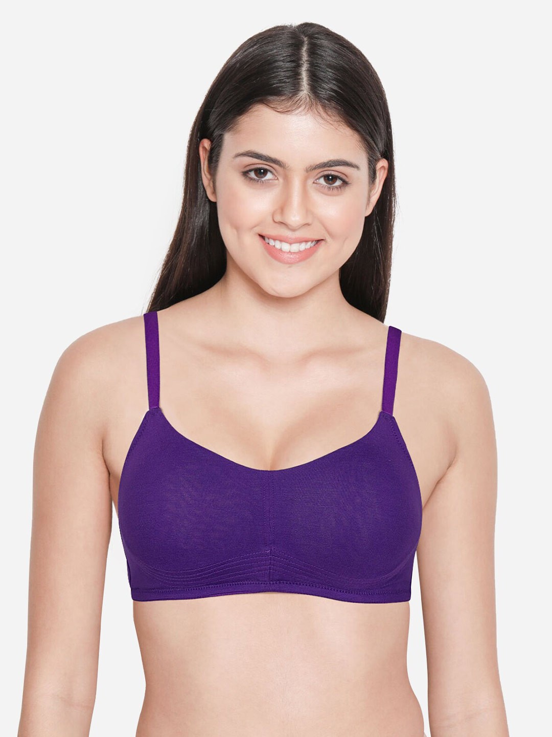 

Susie Non Padded Cotton All Day Comfort Seamless Everyday Bra, Violet