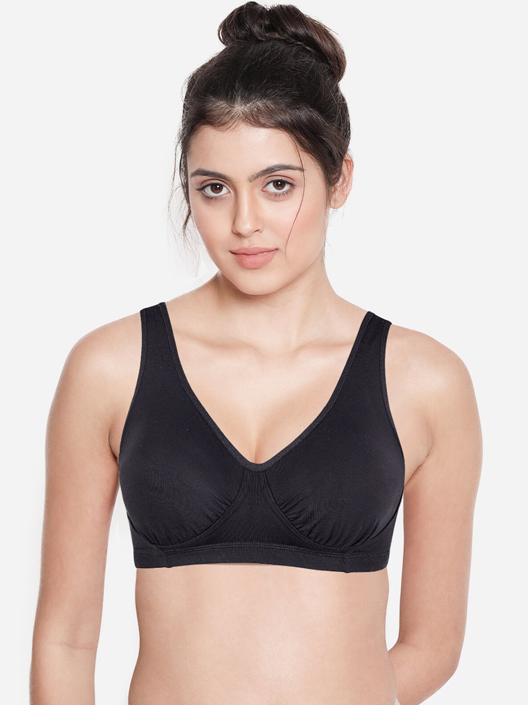 

Susie Non-Wired All Day Comfort Seamless Full Coverage Everyday Bra, Black