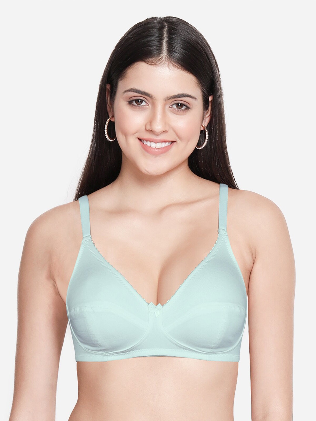 

Susie Non-Wired All Day Comfort Full Coverage Cotton Everyday Bra, Blue