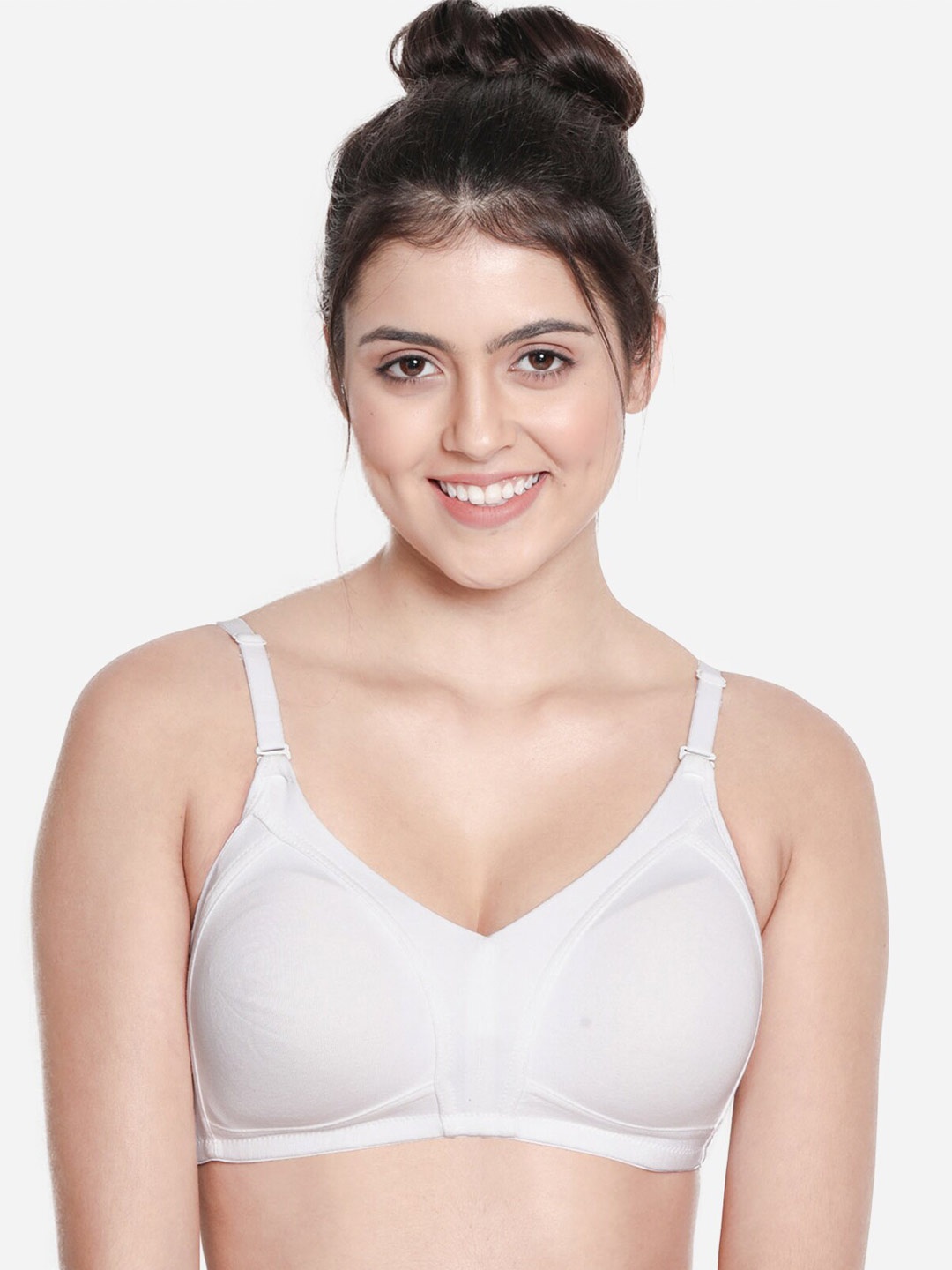 

Susie Non Padded Full Coverage All Day Comfort Cotton Everyday Bra, White