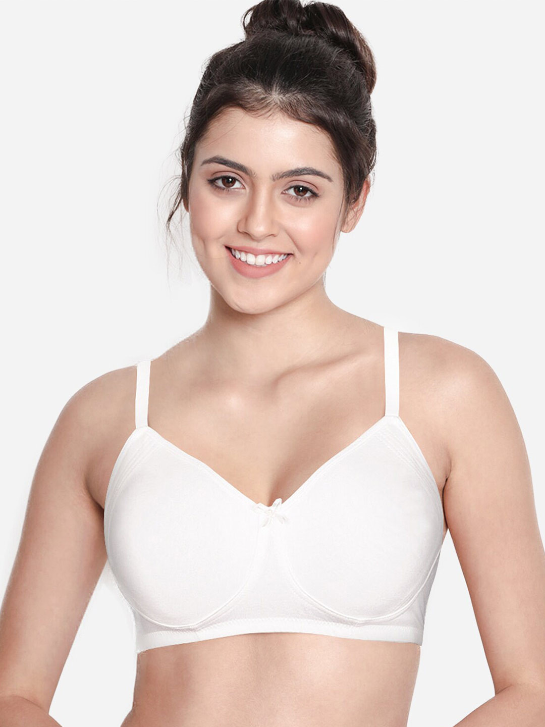 

Susie Non-Wired All Day Comfort Seamless Full Coverage Cotton Everyday Bra, White