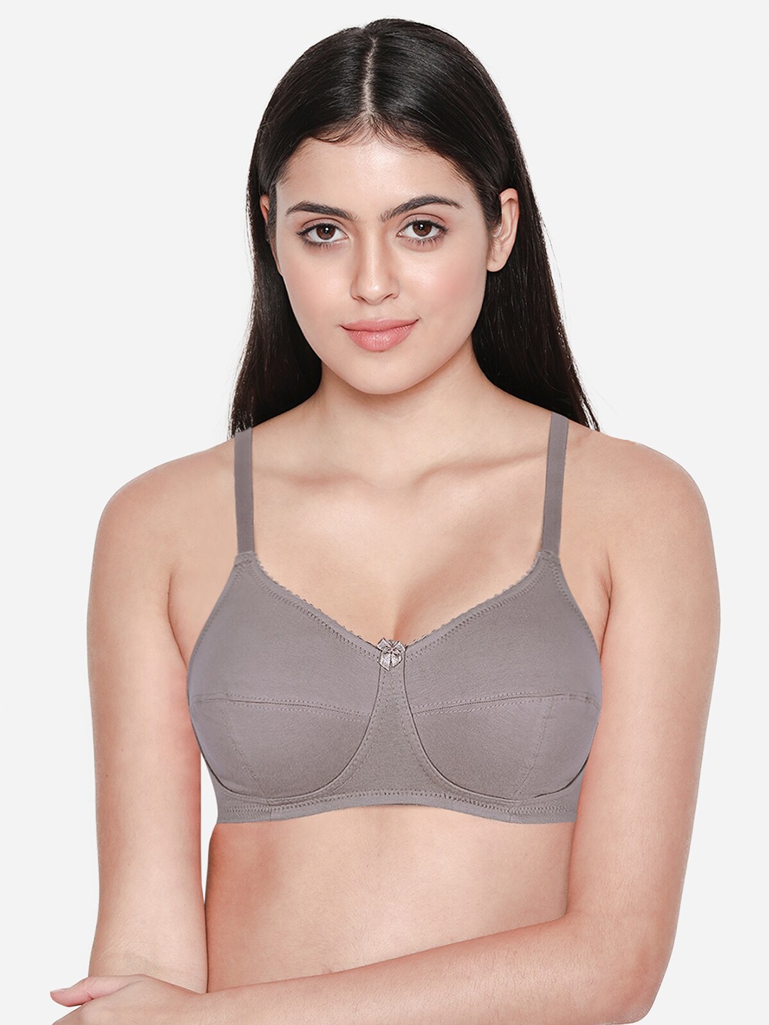 

Susie Non-Wired All Day Comfort Medium Coverage Cotton Everyday Bra, Grey