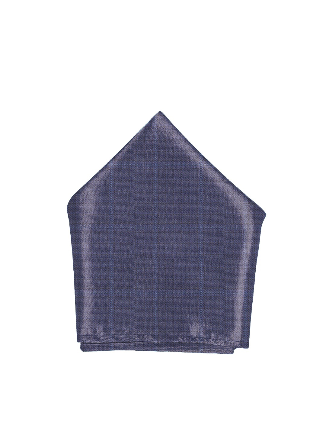 

Blacksmith Men Tweed Checks Woolen Pocket Square, Navy blue