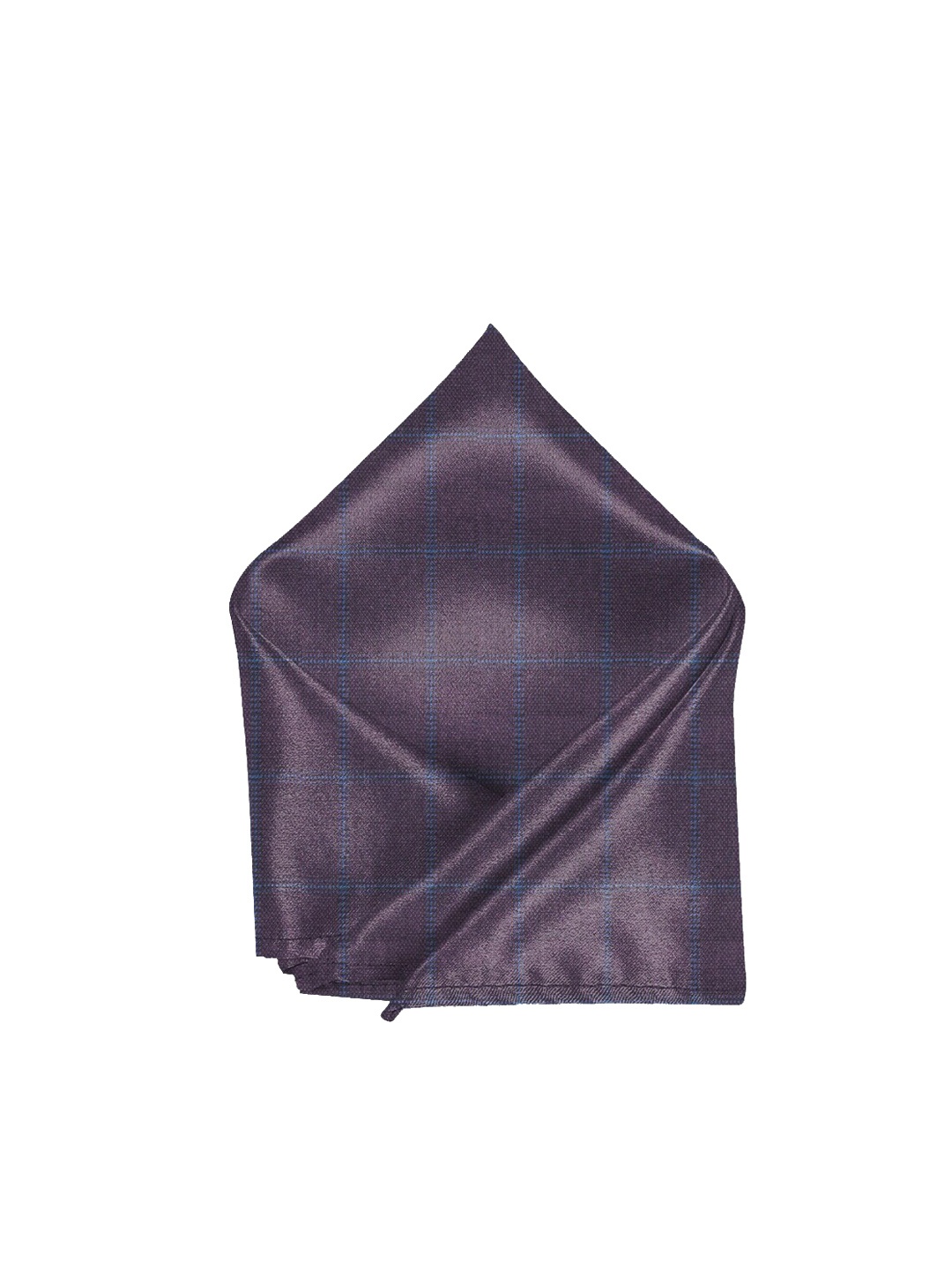 

Blacksmith Men Checked Tweed Satin Pocket Square, Purple