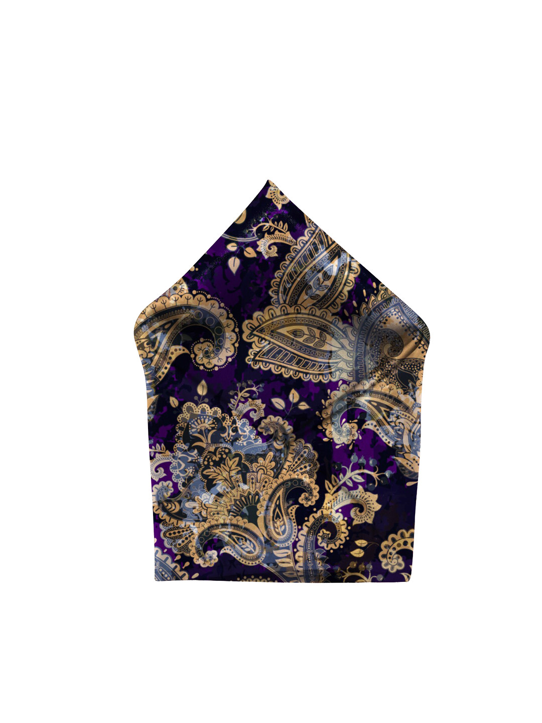 

Blacksmith Men Paisley Printed Satin Pocket Square, Purple