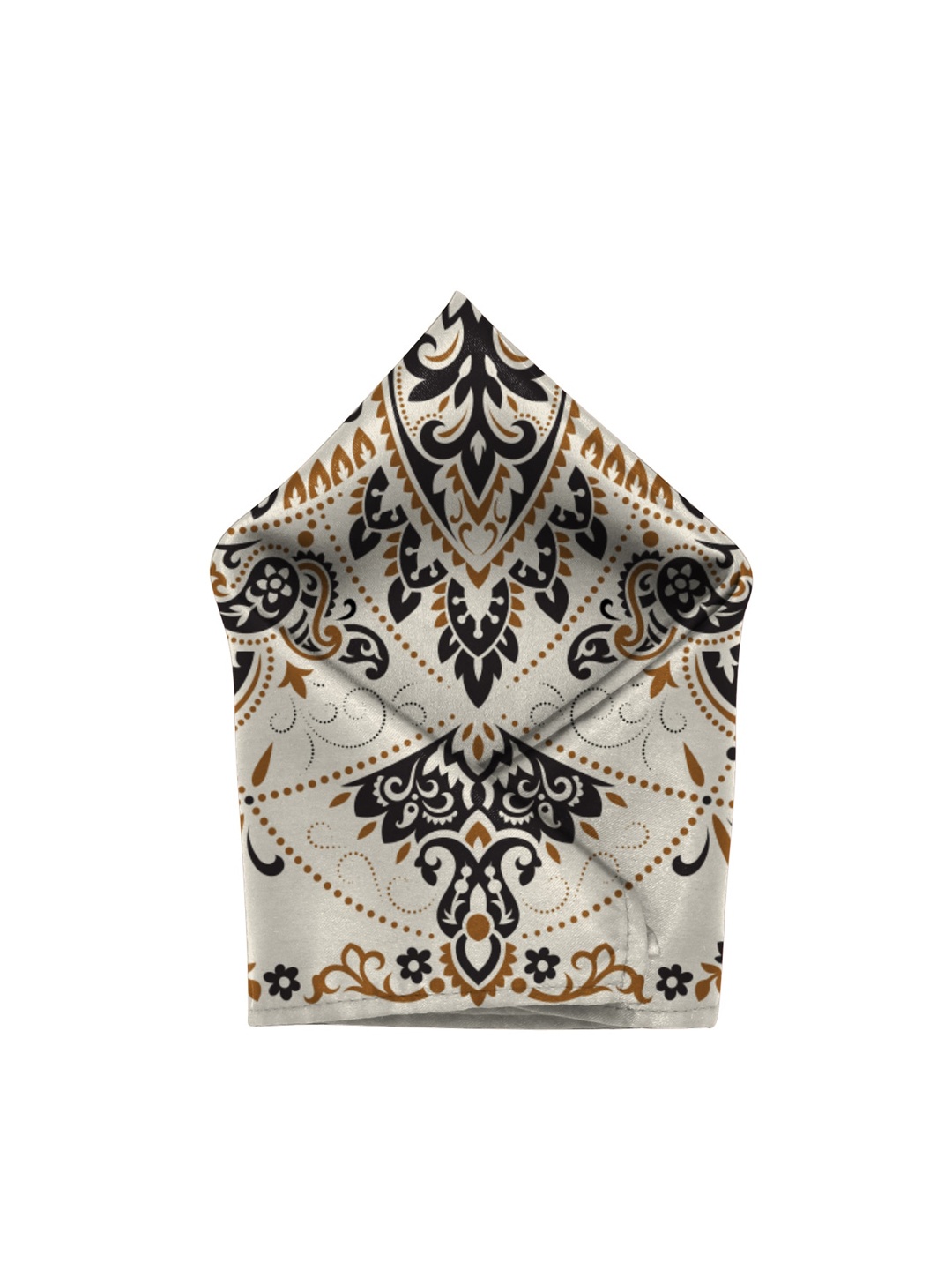 

Blacksmith Men Printed Satin Pocket Square, Beige