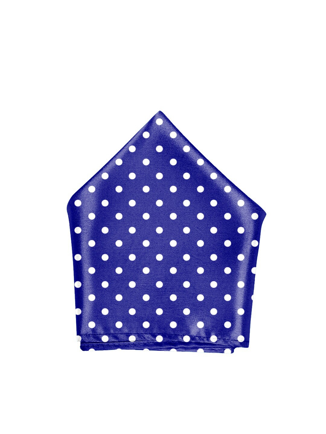 

Blacksmith Men Polka Dots Printed Satin Pocket Square, Blue