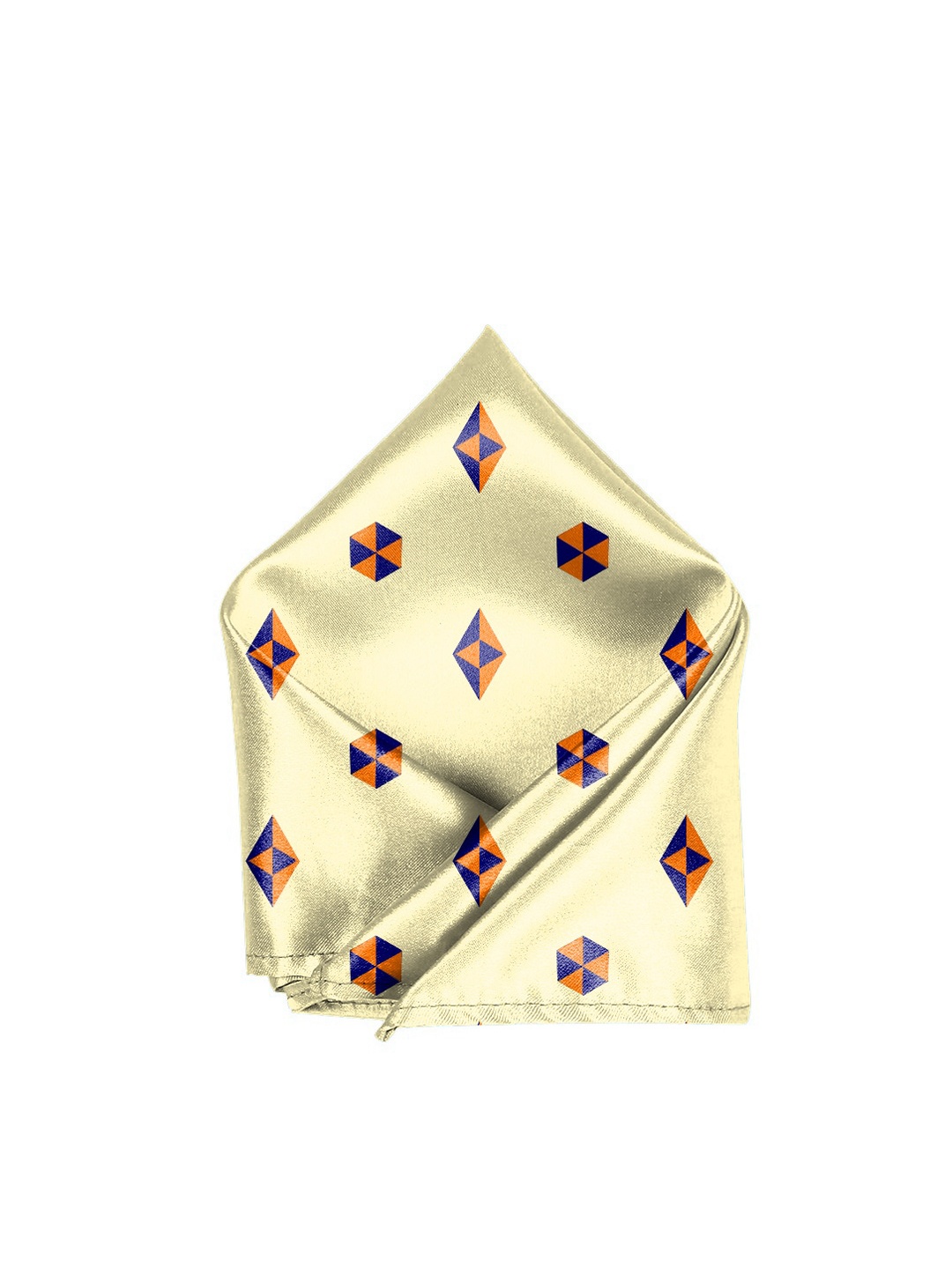 

Blacksmith Men Diamond Printed Satin Pocket Square, Gold