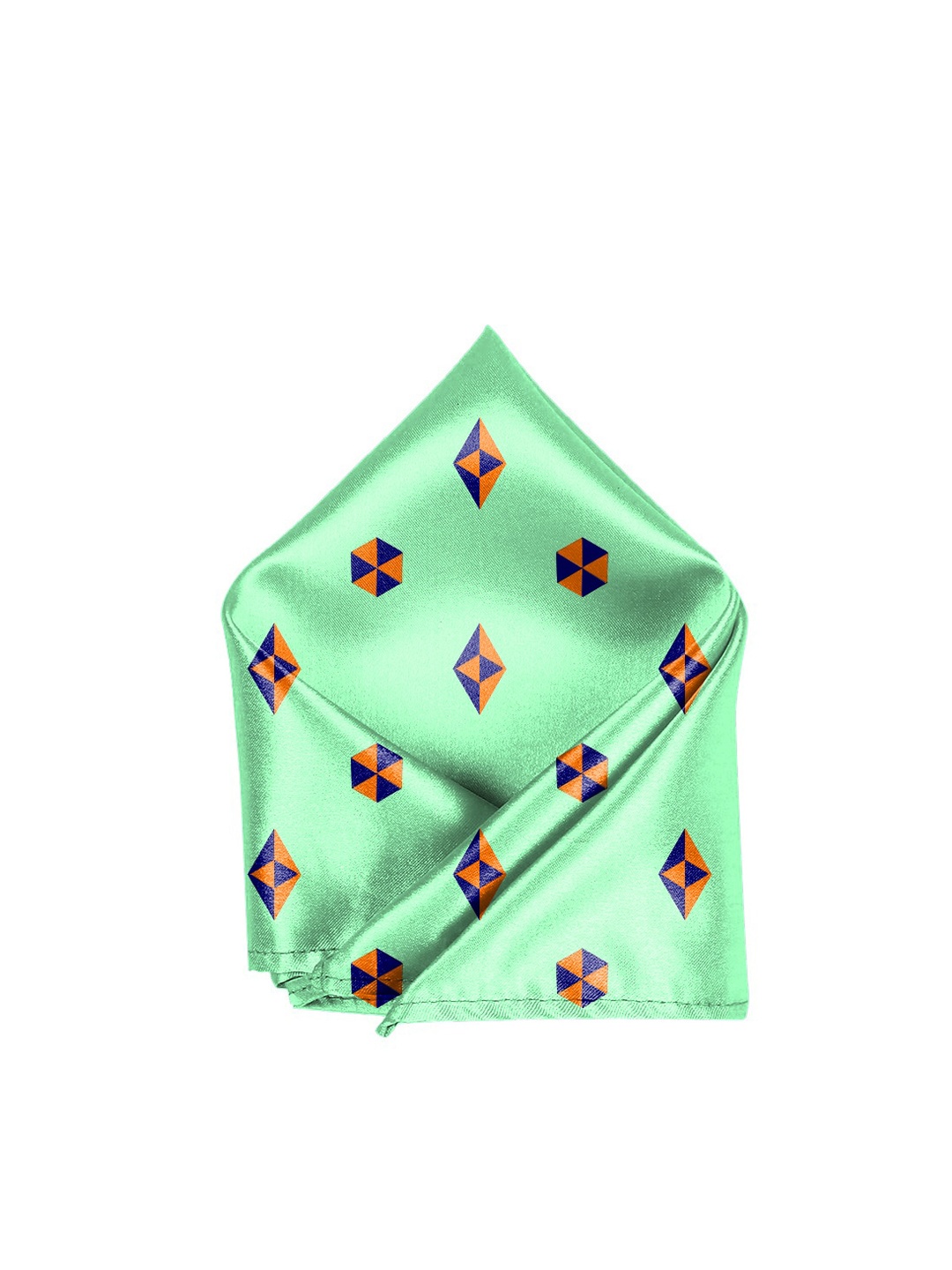 

Blacksmith Men Diamond Printed Satin Pocket Square, Green