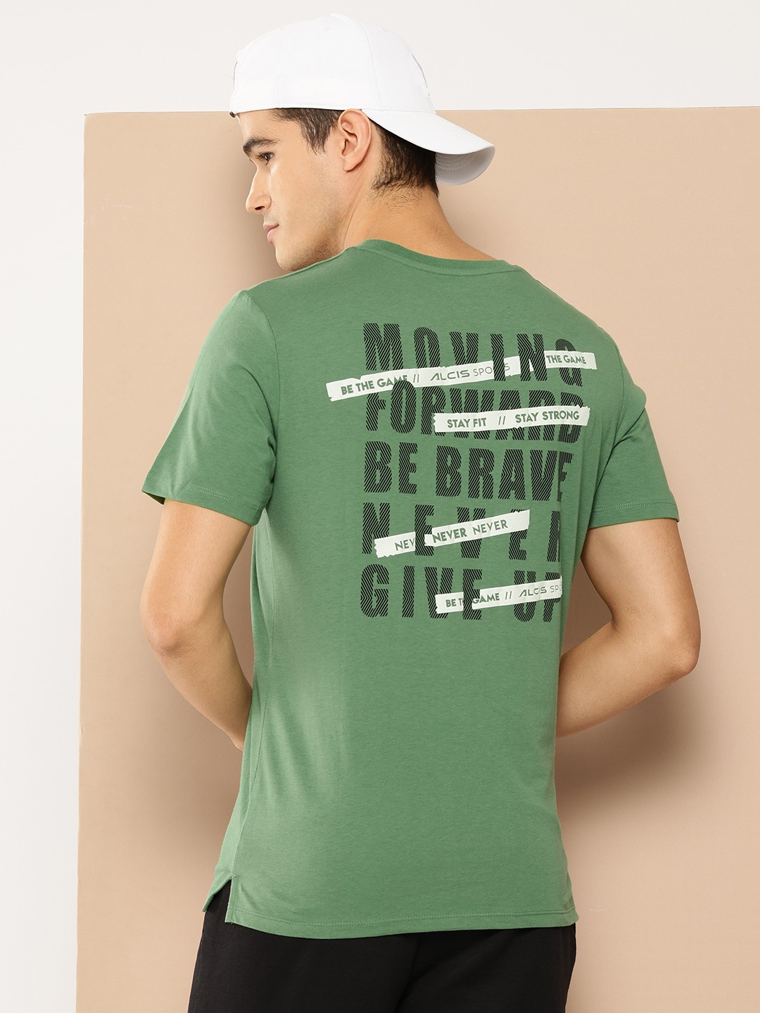 

Alcis Typography Printed T-shirt, Green