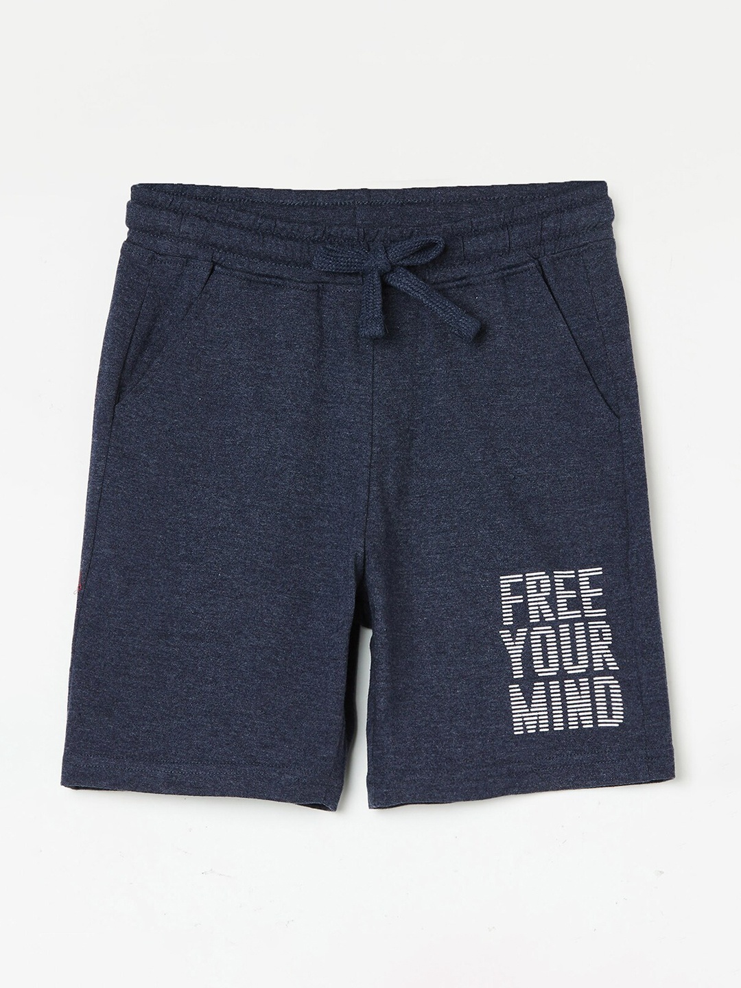 

Fame Forever by Lifestyle Boys Typography Printed Mid-Rise Pure Cotton Shorts, Grey