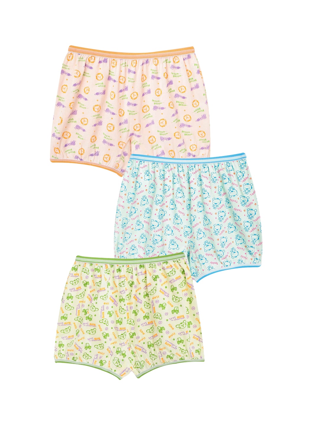 

Bodycare Kids Pack Of 3 Assorted Printed Pure Cotton Boy Shorts Briefs