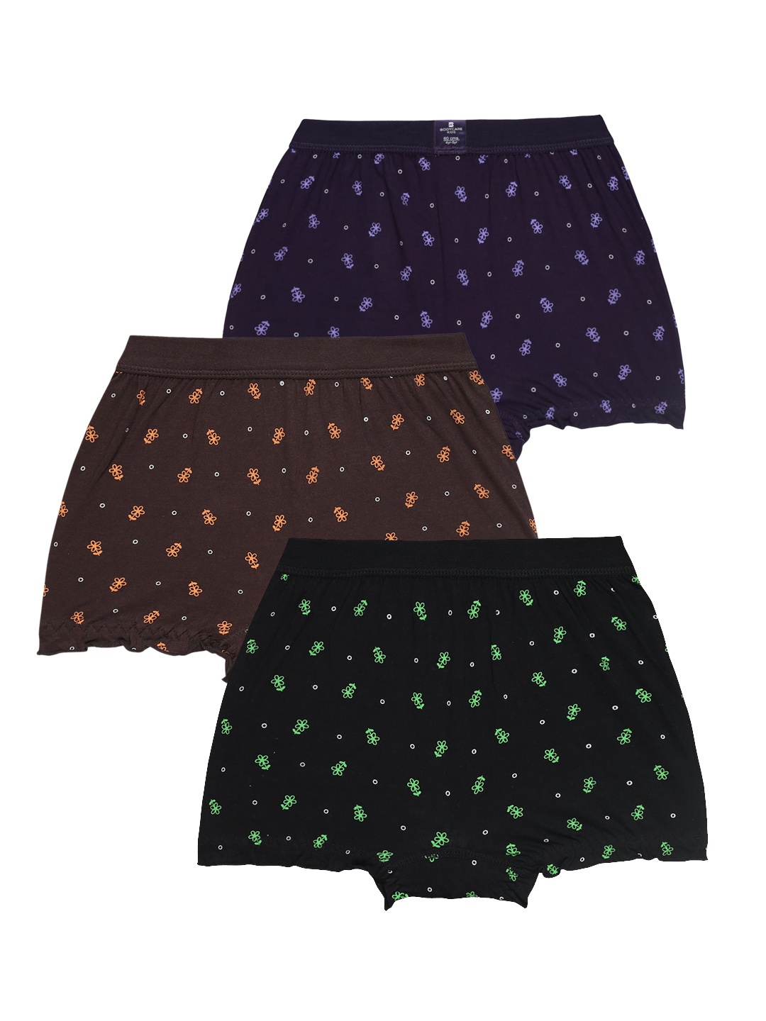 

Bodycare Kids Pack Of 3 Assorted Floral Printed Cotton Basic Briefs
