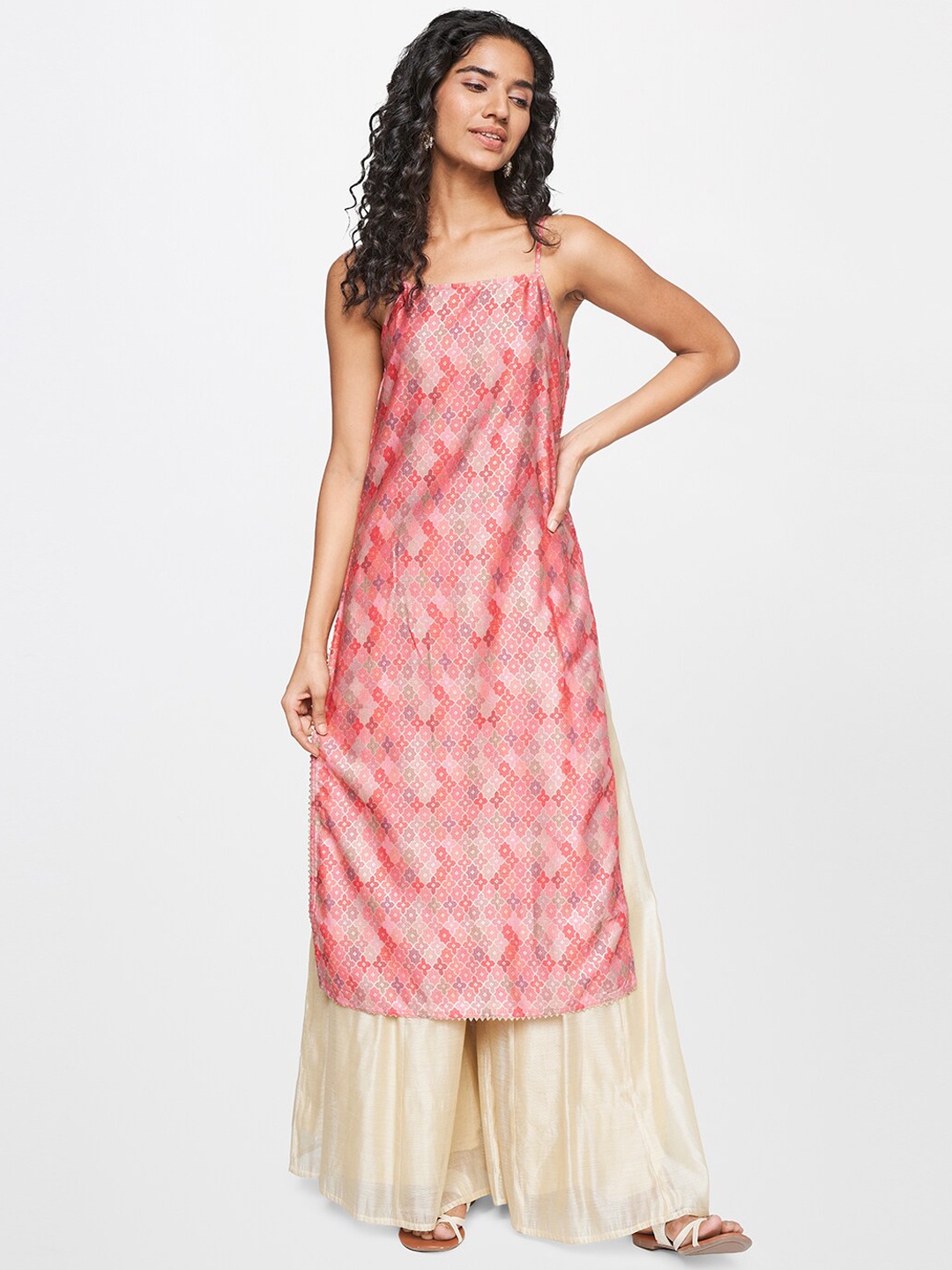 

itse Ethnic Motifs Printed Regular Kurta, Pink