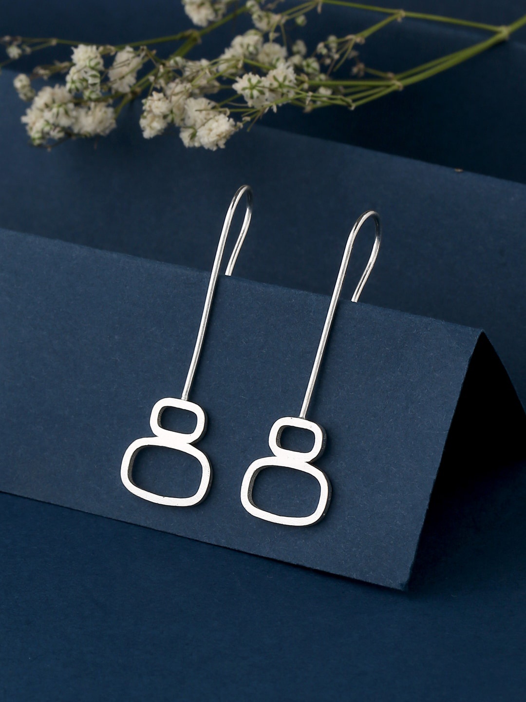 

Mitali Jain Silver-Plated Classic Drop Earrings