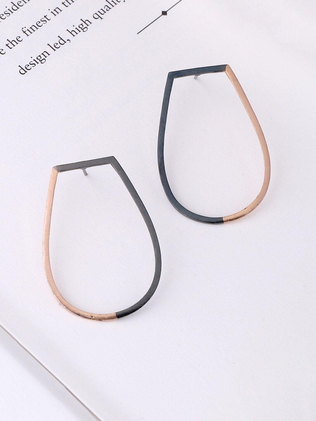 

Mitali Jain Rhodium-Plated Classic Drop Earrings, Rose gold
