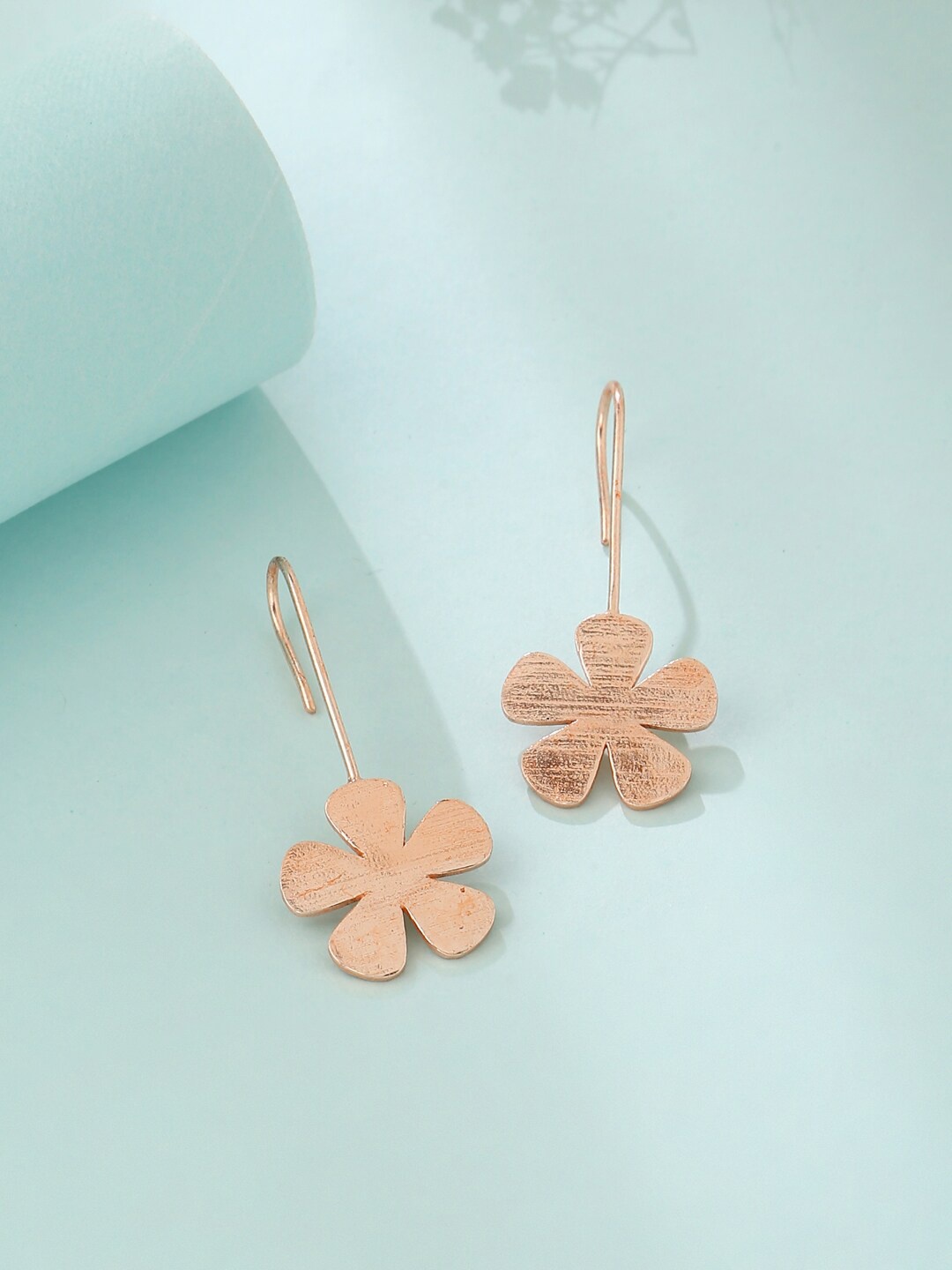 

Mitali Jain Rose Gold-Plated Floral Drop Earrings