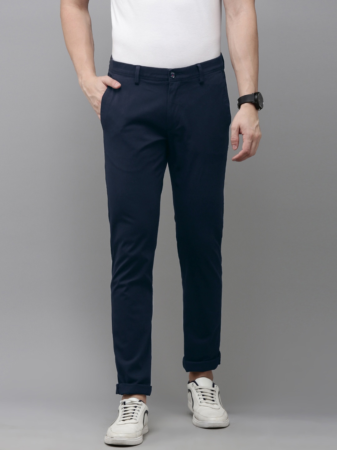 

Van Heusen Sport Men Slim Fit Chinos Trousers, Navy blue