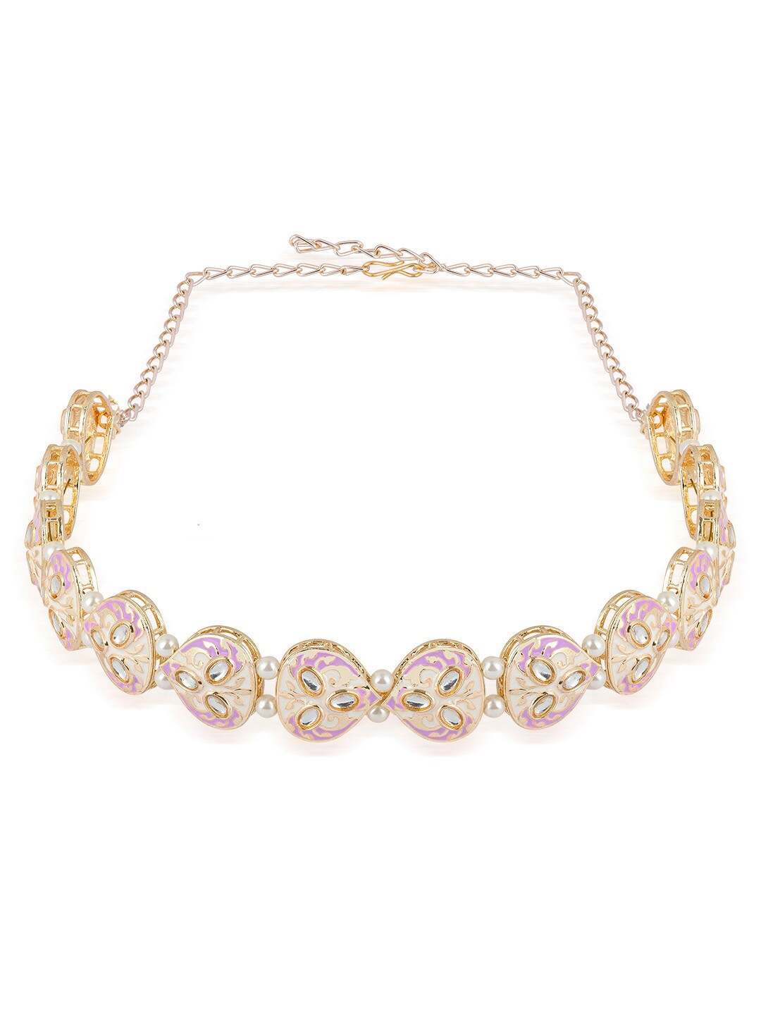 

HAIR DRAMA CO. Gold-Plated Embellished Tiara, Purple