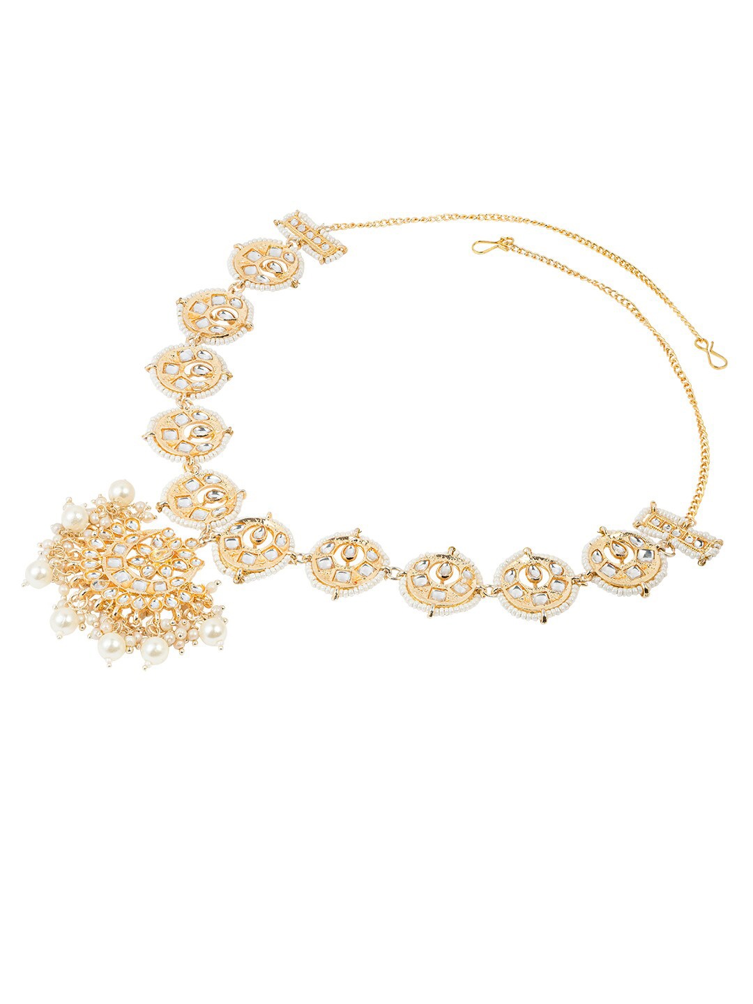 

HAIR DRAMA COMPANY Gold-Plated Embellished Tiara, White