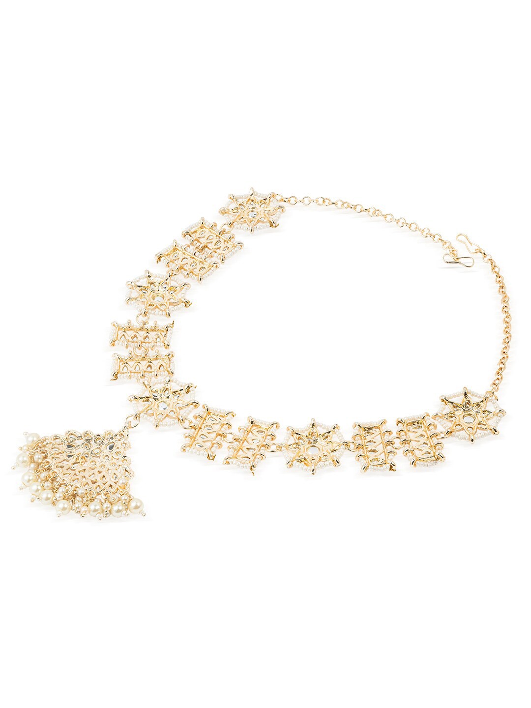 

HAIR DRAMA COMPANY Gold-Plated Embellished Polki Matha Patti