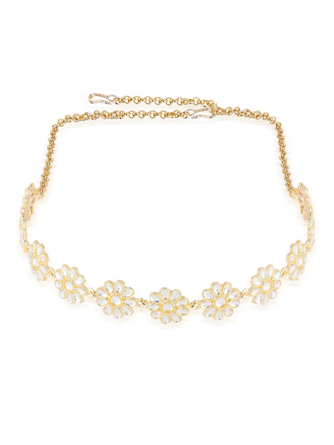 

HAIR DRAMA COMPANY Gold-Plated Embellished Tiara, White