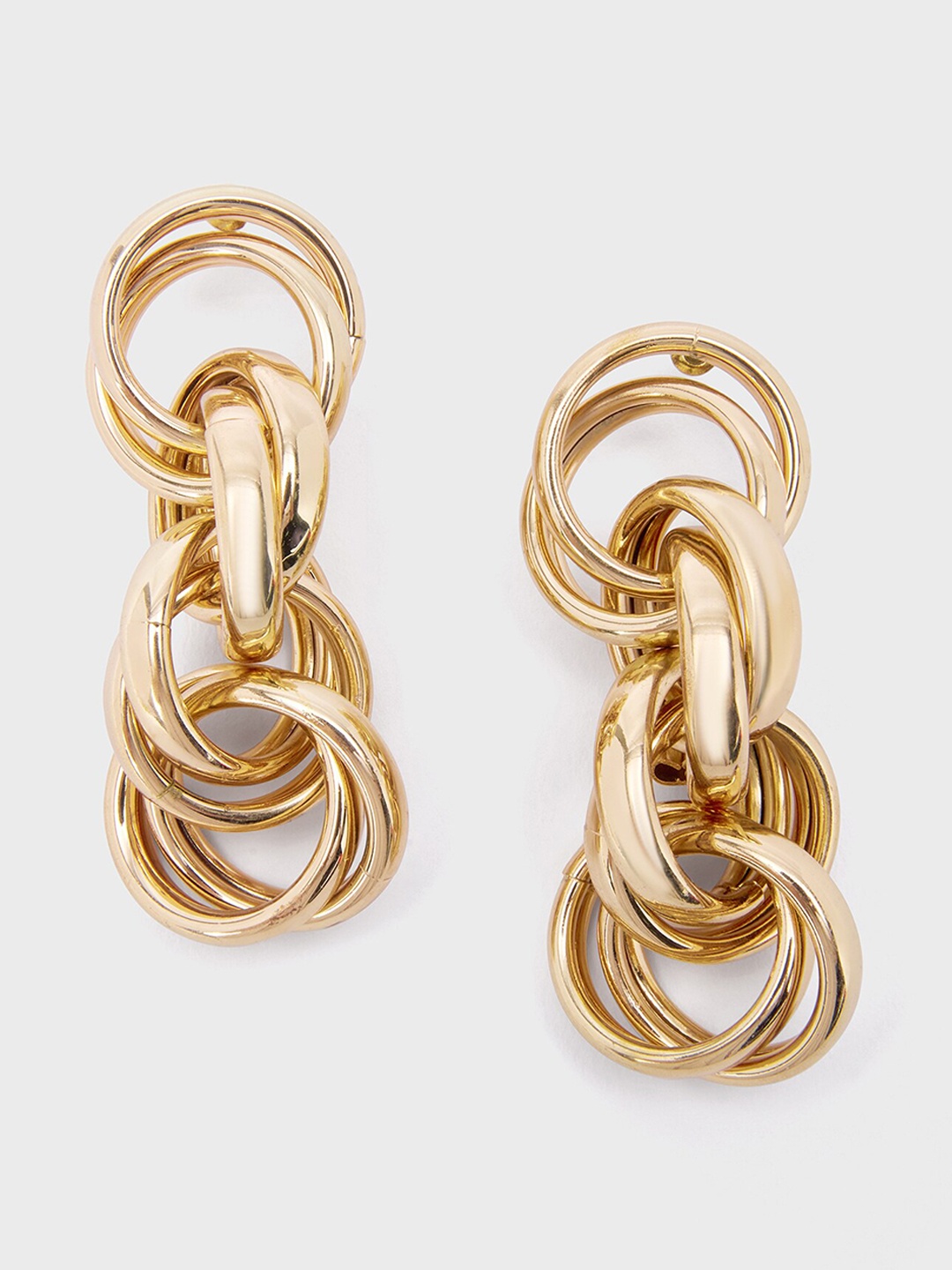 

20Dresses Gold-Plated Circular Drop Earrings
