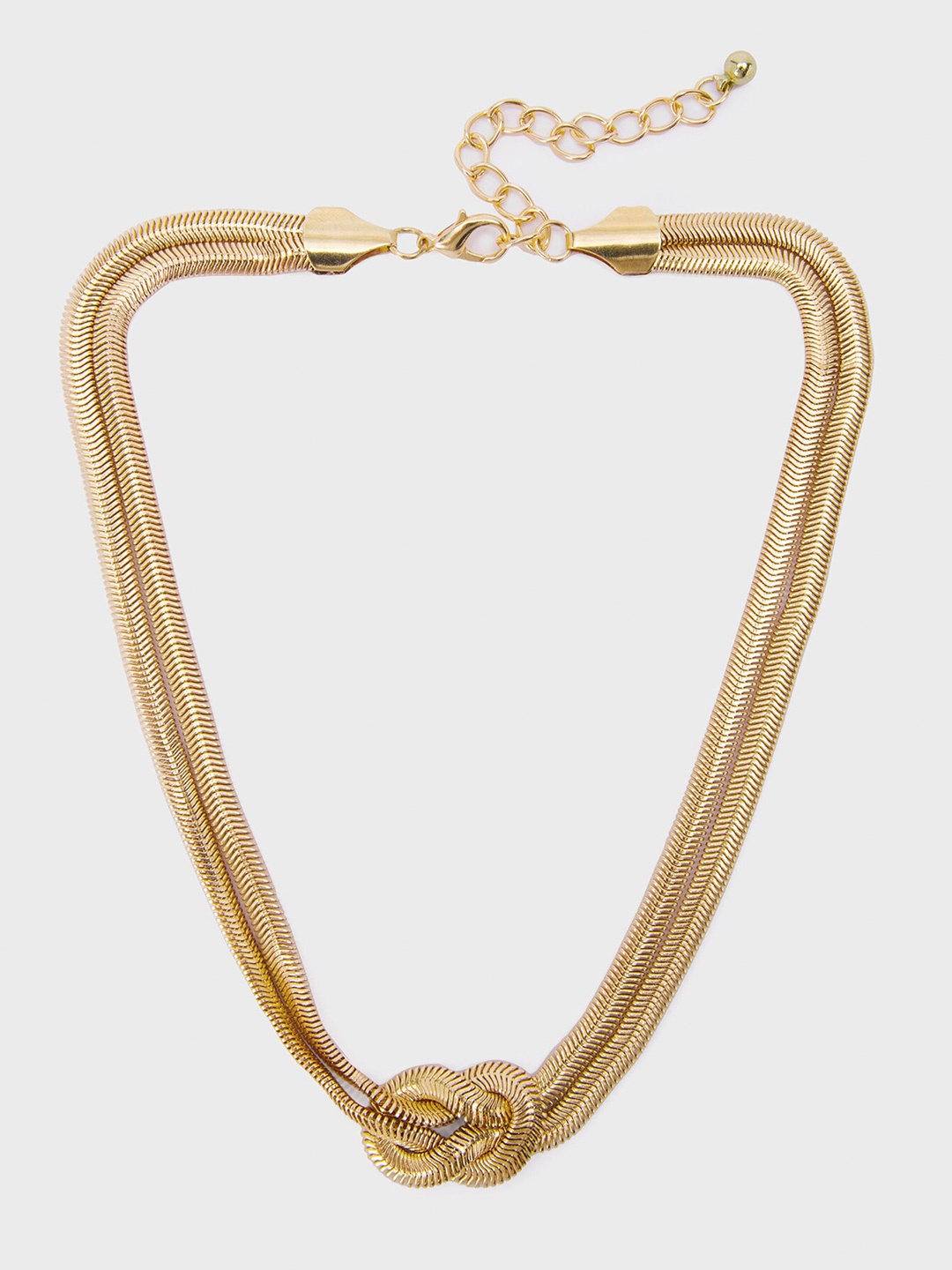 

20Dresses Gold-Plated Double Layered Knotted Necklace