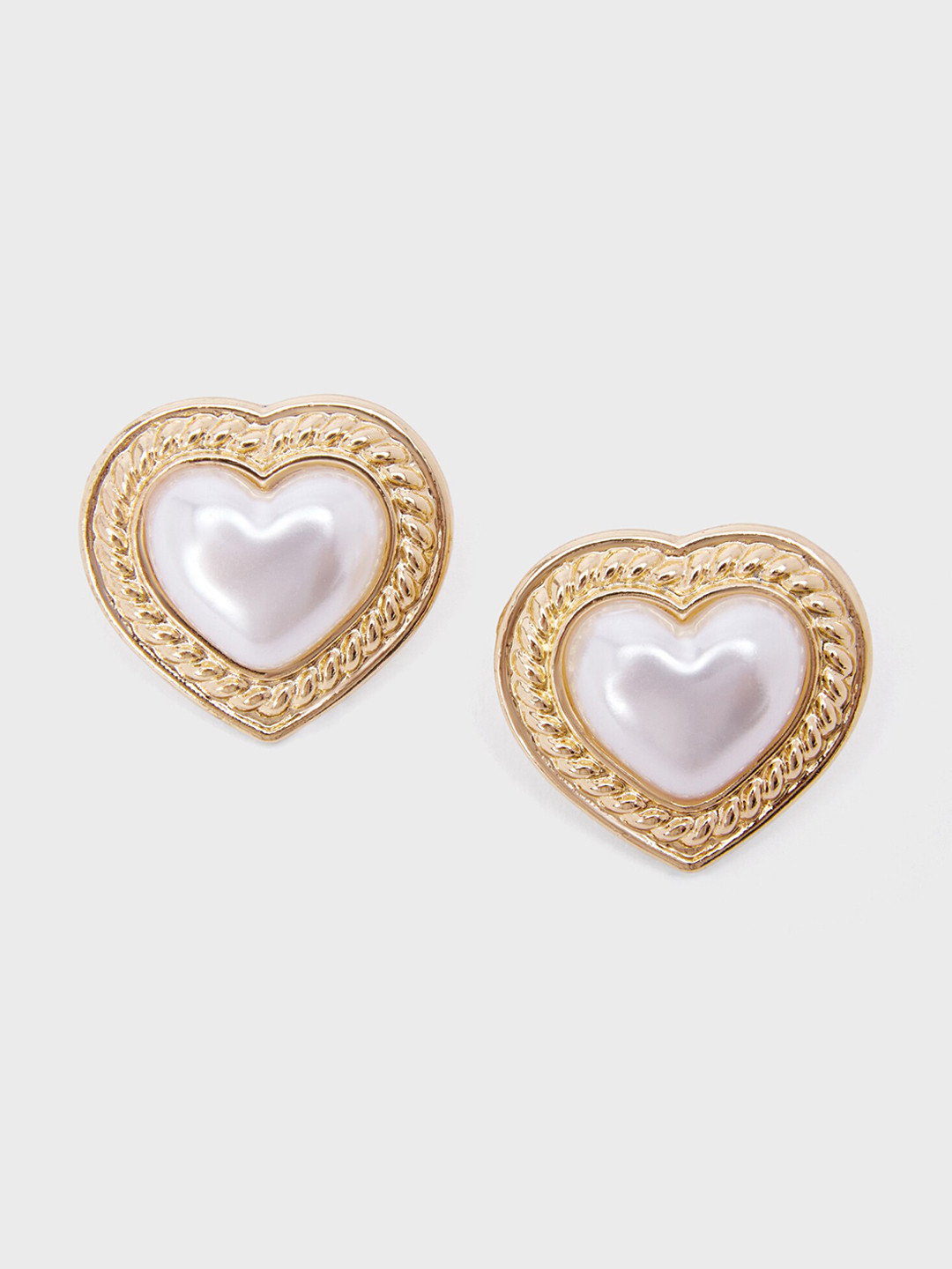 

20Dresses Gold-Plated Heart Shaped Studs Earrings
