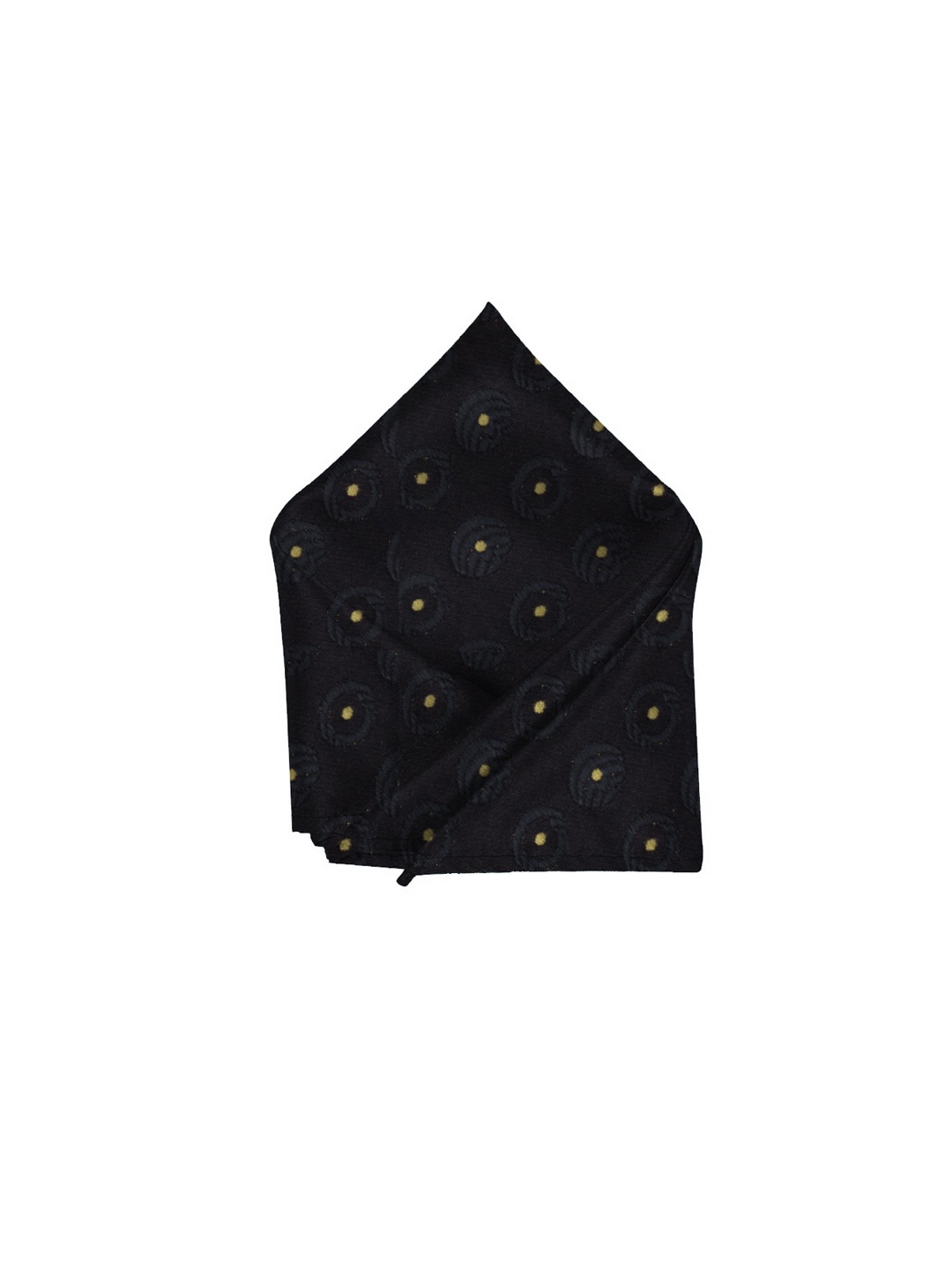 

Blacksmith Men Polka Dots Printed Satin Pocket Square, Black