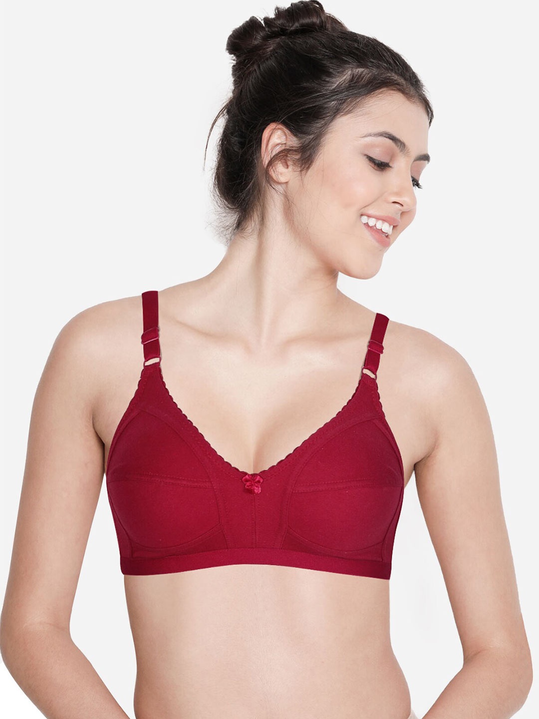 

shyaway Non-Wired All Day Comfort Full Coverage Everyday Bra, Red
