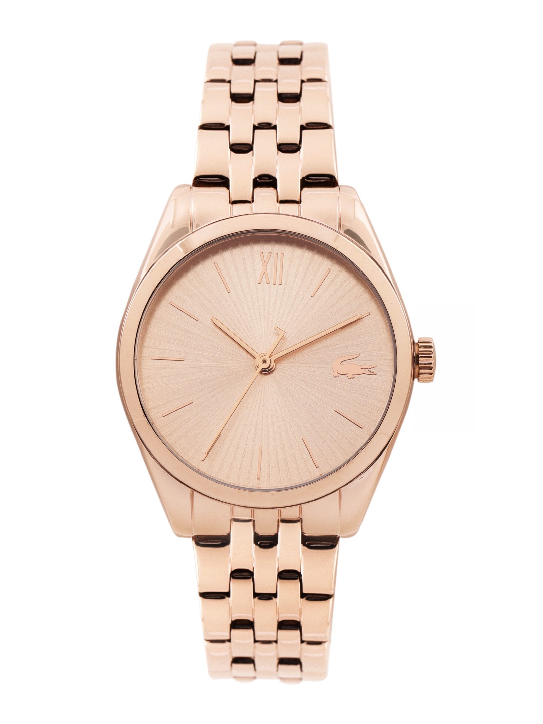 

Lacoste Women Tuilerie Patterned Dial & Bracelet Style Straps Analogue Watch 2001312, Rose gold