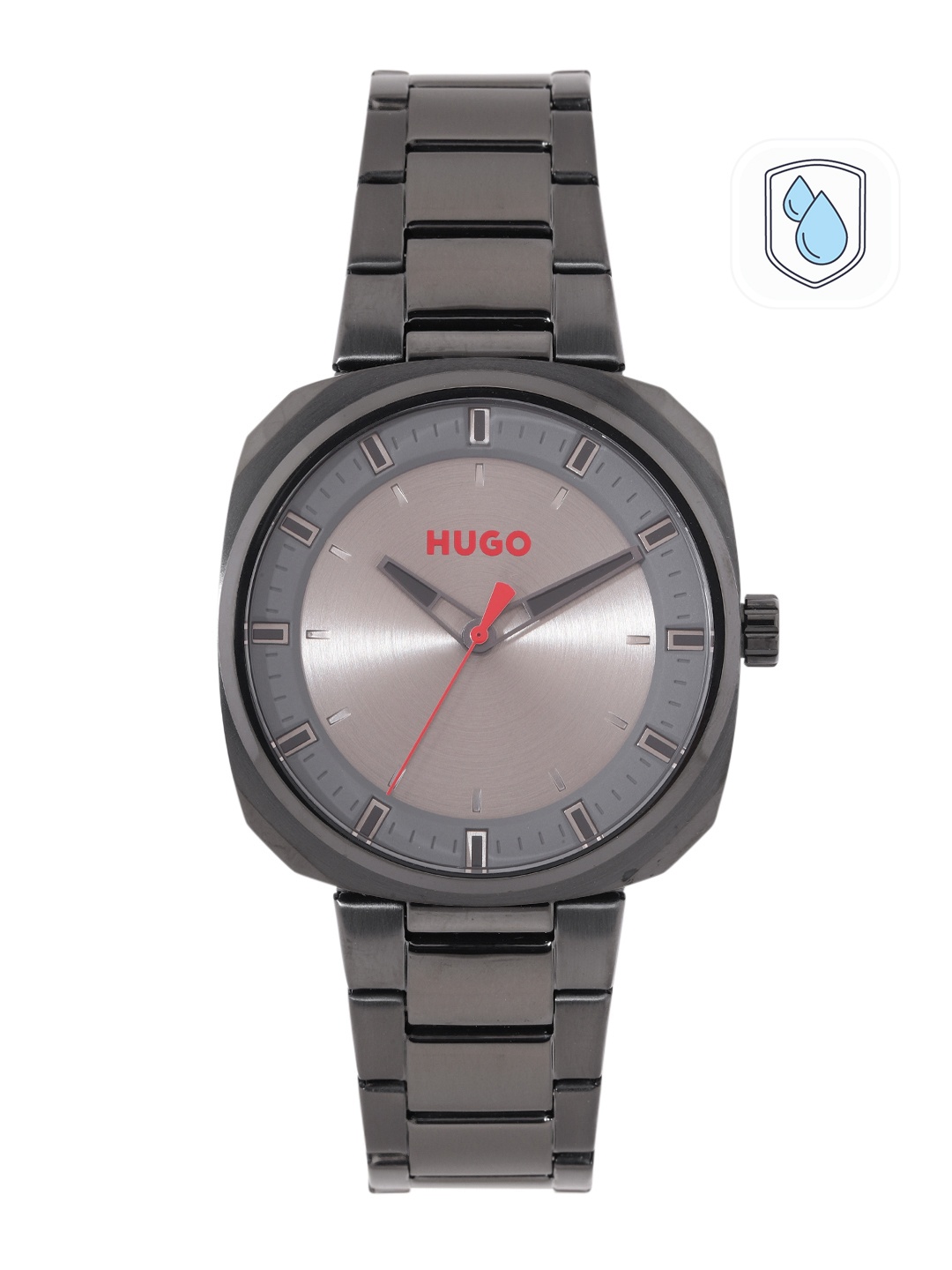 

HUGO Men #Shrill Octagonal Bracelet Style Analogue Watch 1530311, Grey