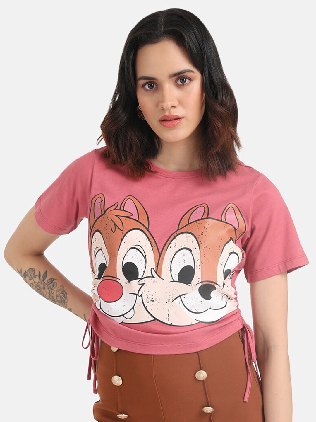 

Kazo Chip Dale Printed Disney T-shirt, Pink