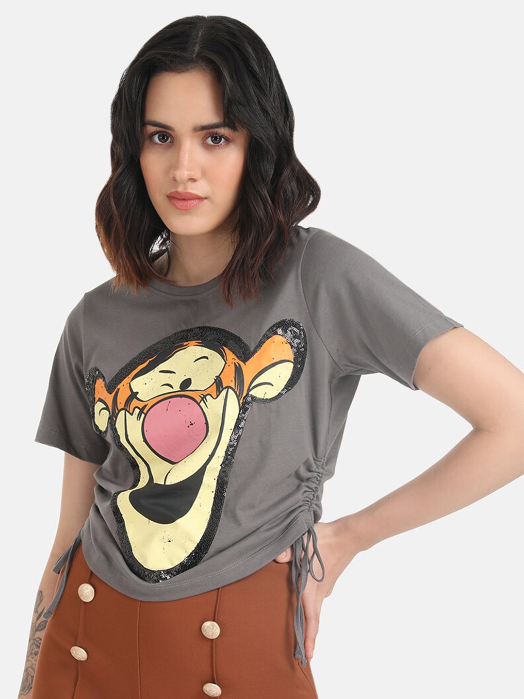 

Kazo Tigger Printed Disney T-shirt, Grey