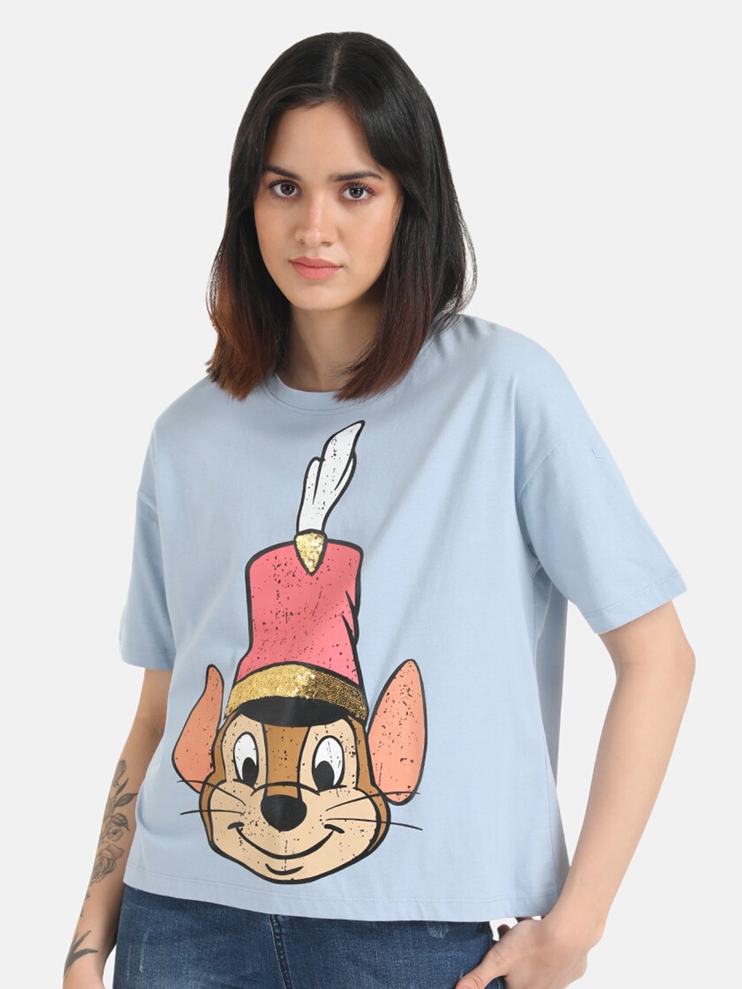 

Kazo Timothy Printed Loose Fit Disney T-shirt, Blue