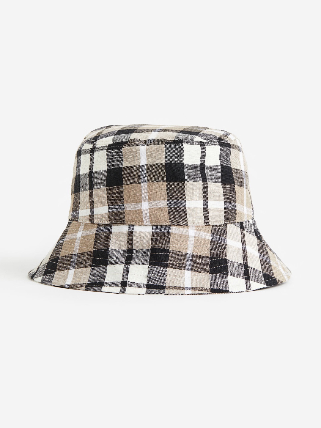 

H&M Men Linen Bucket Hat, Beige