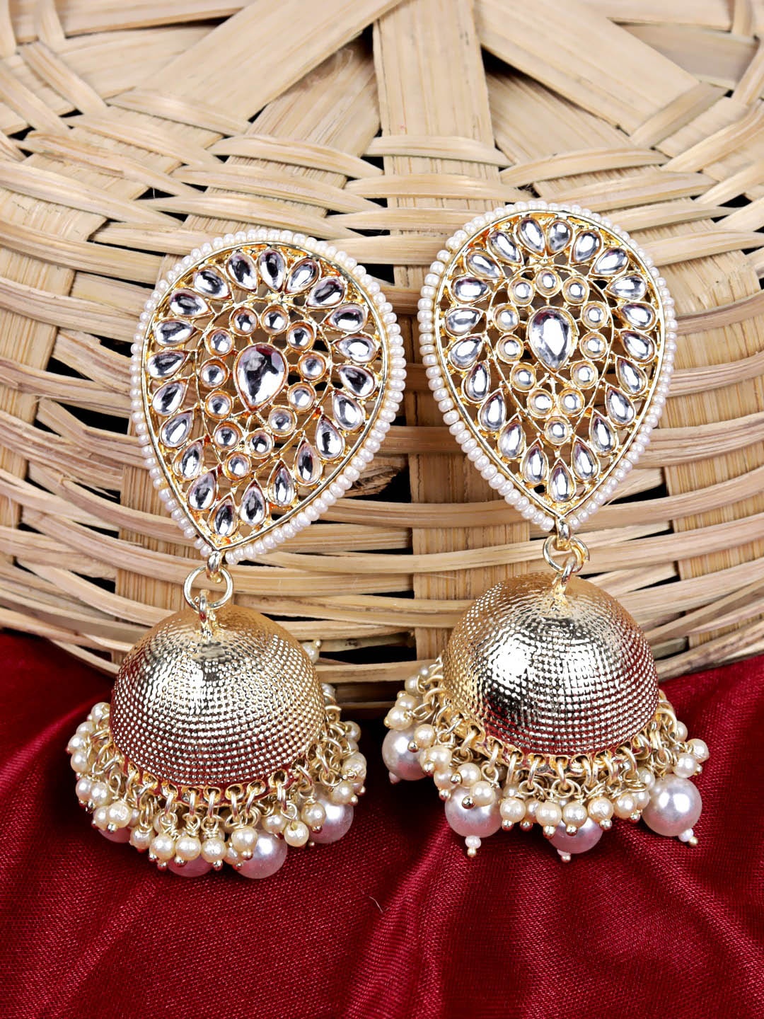 

Krelin Traditional Ethnic Classic Jhumkas, Gold