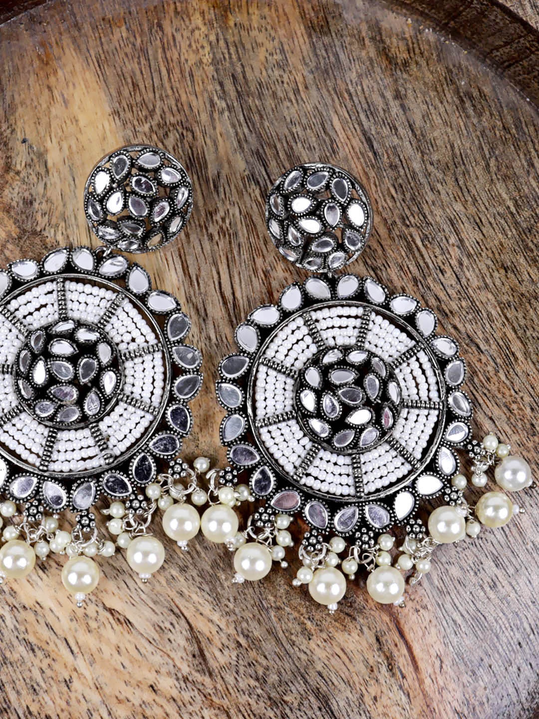 

Krelin Traditional Ethnic Classic Drop Earrings, Silver