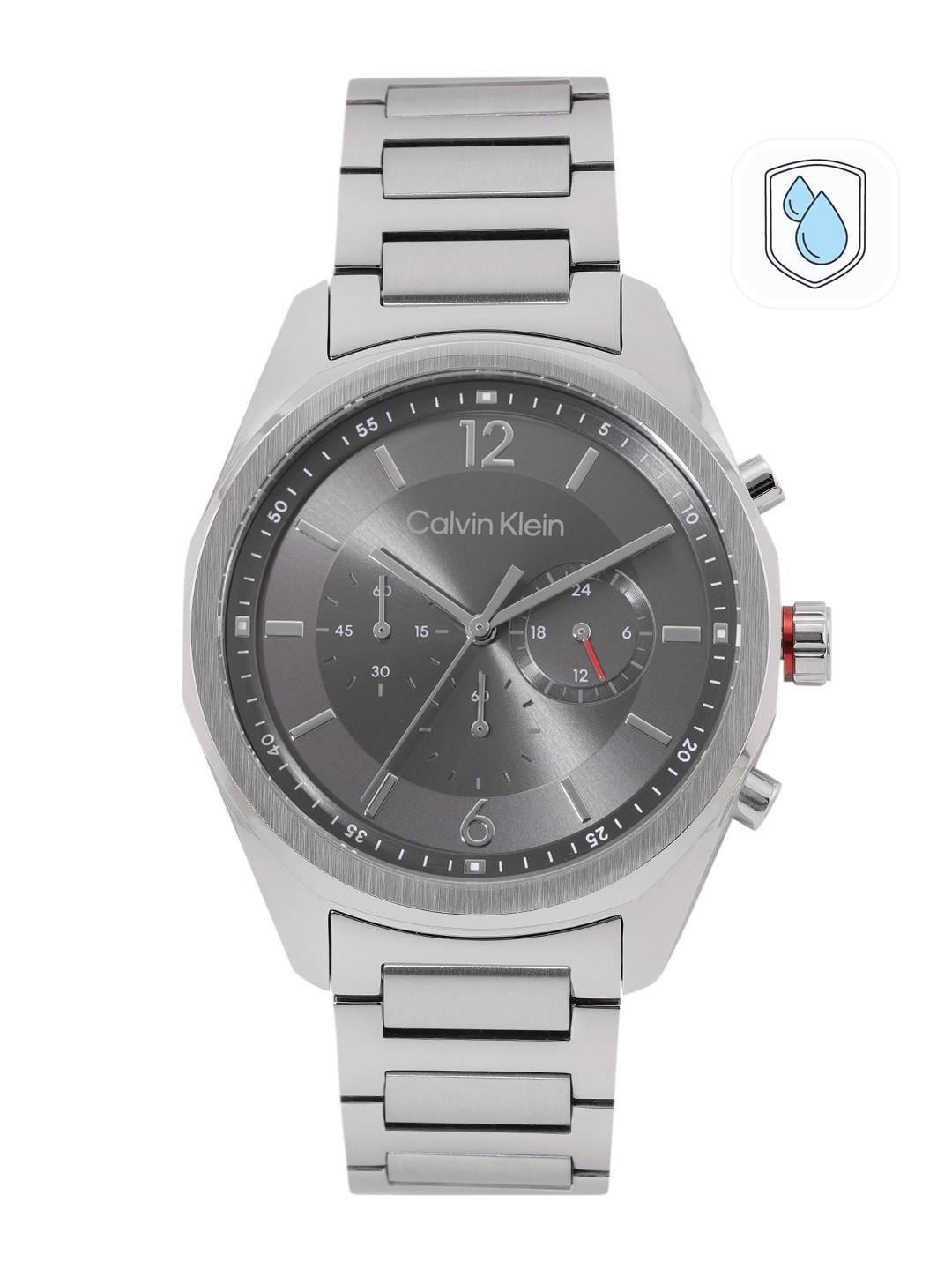 

Calvin Klein Men Ck Force Bracelet Style Chronograph Analogue Watch 25200264, Grey