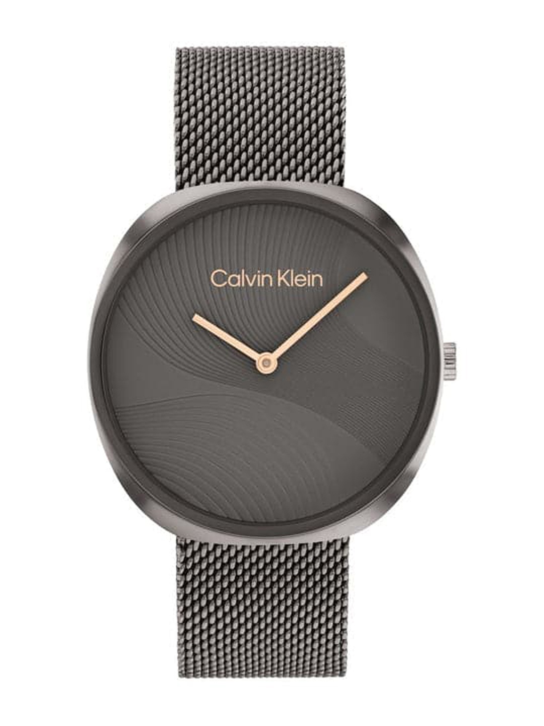 

Calvin Klein Women Sculpt Textured Analogue Watch 25200248, Charcoal